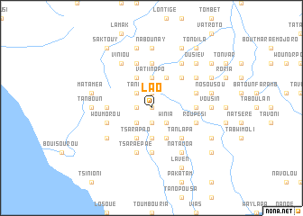 map of Lao