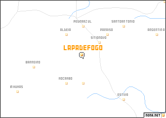 map of Lapa de Fogo