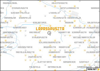 map of Lapásdpuszta