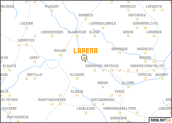 map of La Peña