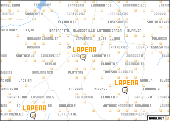 map of La Peña