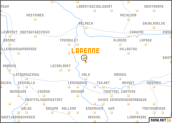 map of Lapenne