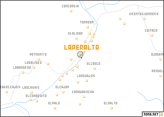 map of La Peralta