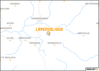 map of La Pervolidda