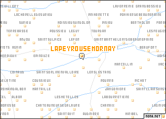 map of Lapeyrouse-Mornay