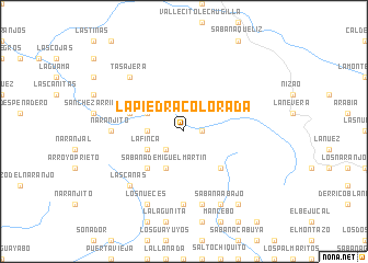 map of La Piedra Colorada