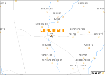 map of La Pilareña