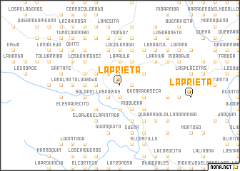 map of La Prieta