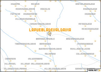 map of La Puebla de Valdavia