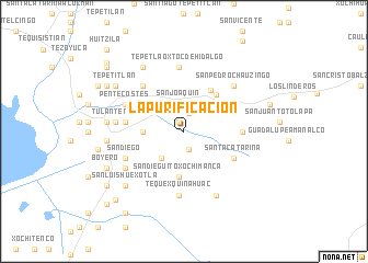 map of La Purificación