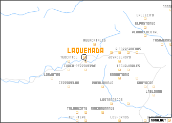 map of La Quemada