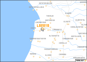 map of La Raya