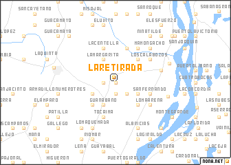 map of La Retirada