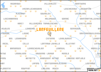 map of Larfeuillère