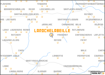map of La Roche-lʼAbeille
