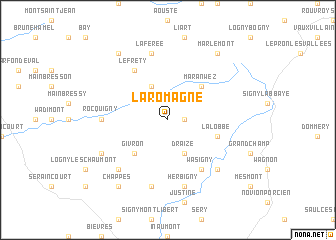 map of La Romagne