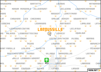 map of La Roussille