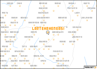 map of Larteh Aheneasi