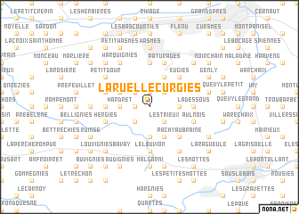 map of La Ruelle Curgies