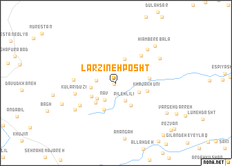 map of Larzīneh Posht