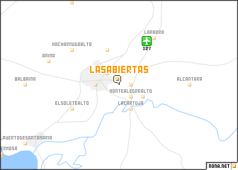 map of Las Abiertas