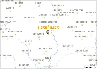 map of Las Agujas