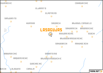 map of Las Agujas