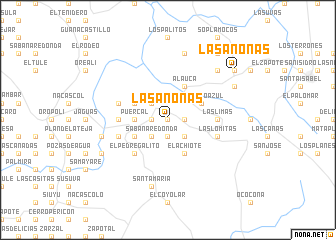 map of Las Anonas