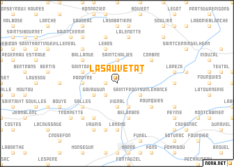 map of La Sauvetat