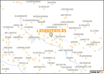 map of Las Barrancas