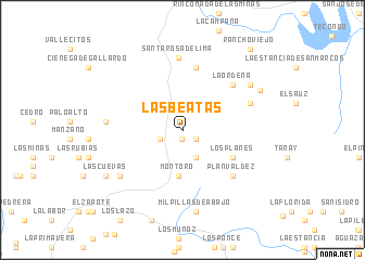 map of Las Beatas