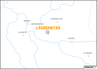 map of Las Bombitas