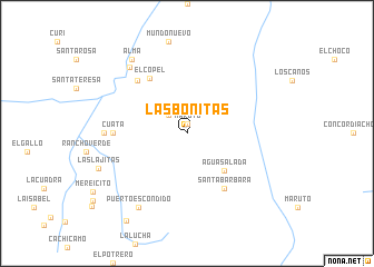 map of Las Bonitas