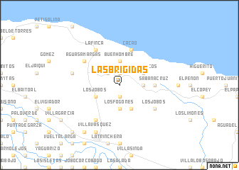 map of Las Brígidas