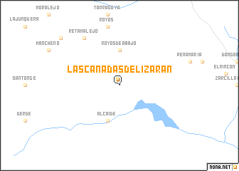 map of Las Cañadas de Lizarán