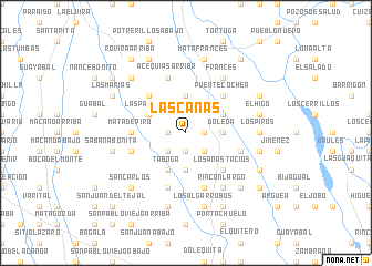 map of Las Cañas