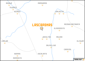 map of Las Capomas