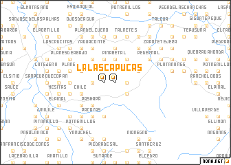 map of Las Capucas