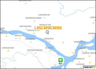 map of Las Caracaras