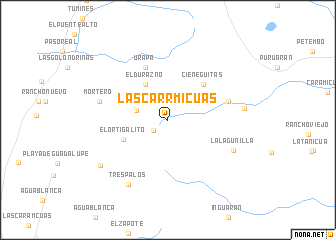 map of Las Carrmicuas