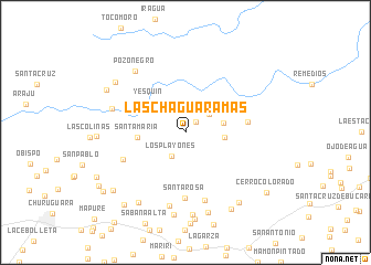 map of Las Chaguaramas