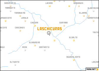 map of Las Chicuras