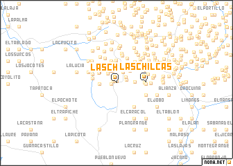 map of Las Chilcas
