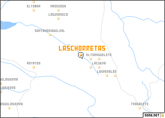 map of Las Chorretas