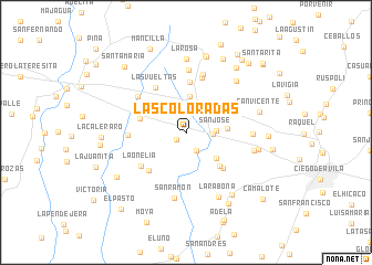 map of Las Coloradas