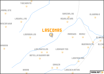 map of Las Comas