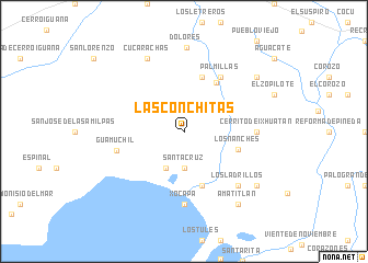 map of Las Conchitas