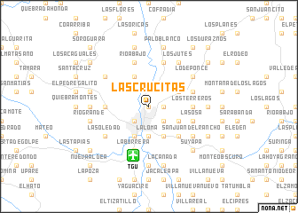 map of Las Crucitas