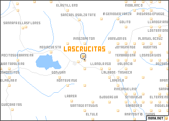 map of Las Crucitas