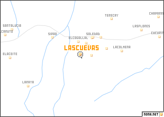 map of Las Cuevas